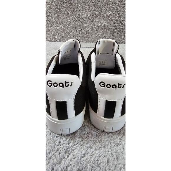 Goats Crisscross Hook Loop Strap Canvas Athletic Sneakers Women Sz 9 Black White - Picture 5 of 7